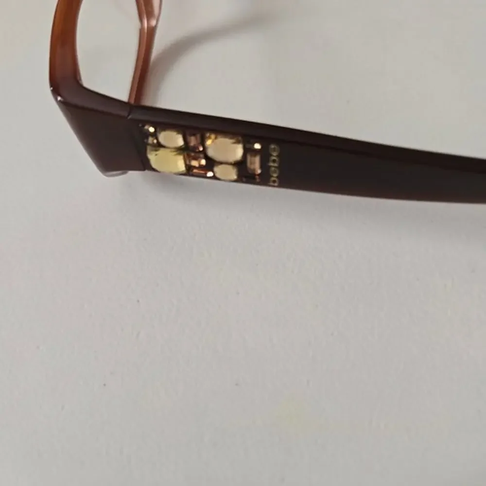 Bebe Affluent BB5057 Smoked Topaz Brown Eyeglasses‎ Frames Embellished
